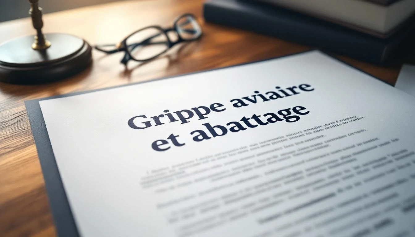 Grippe aviaire et abattage : cadre légal applicable